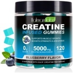 Creatine Monohydraat Gummies - 5g per portie - spiergroei - uithoudingsvermogen - blauwe bessensmaak