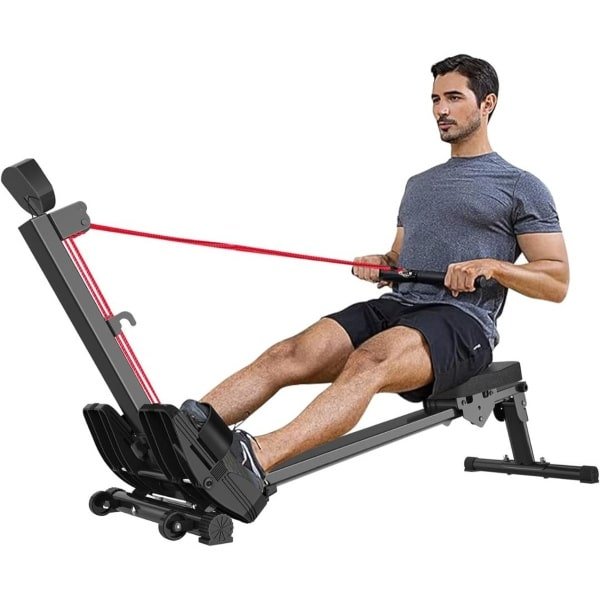 DailySupplies® Roeitrainer Inklapbaar - Hometrainer - Roeimachine Fitness - Zwart