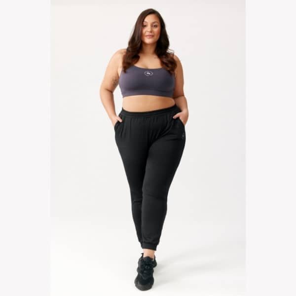 Dames CITY PANTS PLUS SIZE joggingbroek maat XXXL zwart (4XL) Rough Radical fitness crossfit gym training