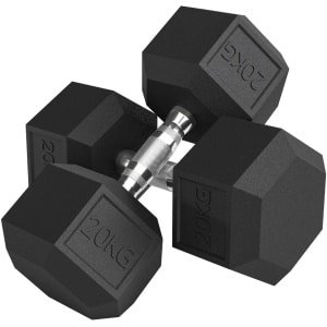 Dumbbells 2 x 20 kg - Halter - Set van 2 - Gekartelde Handvat - Gewichten Set - Halterset - Dumbbell Set - Krachttraining - Fitness - Gym - Geschikt voor Thuis en Sportschool