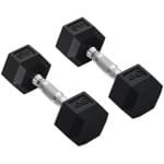 Dumbbells 2 x 4 kg - Halter - Hexagon Dumbbell - Set van 2 - met Gekartelde Handvatten - Gewichten Set - Halterset - Dumbbell Set - Krachttraining - Fitness - Gym - Geschikt voor Thuis en Sportschool