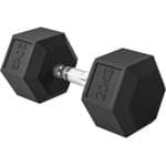 Dumbbells 20 kg - Gekartelde Handvat Halter - Gewichten Set - Halterset - Dumbbell Set - Krachttraining - Fitness - Gym - Geschikt voor Thuis en Sportschool - Zwart