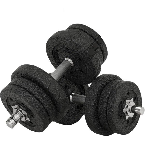 Dumbbells 25 kg - Halter - met 12 Gewichtsschijven - Gewichten Set - Halterset - Krachttraining - Fitness - Gym - Geschikt voor Thuis en Sportschool - Zwart