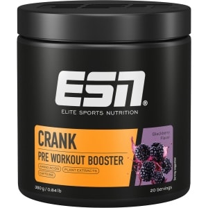 ESN Crank - Blackberry - 380 g - Pre-Workout Booster met Citrulline voor een Optimale Trainingsbeleving - 100% Vegan - Gemaakt van Zuiver Plantaardige Grondstoffen - Made in Germany