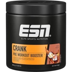 ESN Crank - Cola - 380 g - Pre-Workout Booster met Citrulline voor een Optimale Trainingsbeleving - 100% Vegan - Gemaakt van Zuiver Plantaardige Grondstoffen - Made in Germany