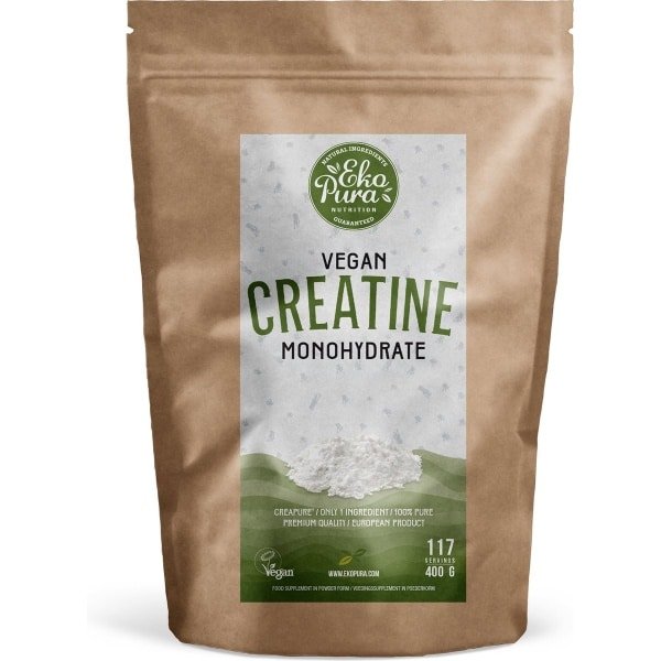 Ekopura Creatine Monohydrate - Creapure (Creapure®) - Vegan, 400g, 117 Porties