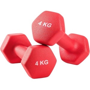 Endless Neopreen Dumbbells 4 kg Paar (Totaal 8 kg) - Vinyl Coated Handgewichten voor Fitness, Thuis Training & Krachttraining - Unisex Halters - Antislip Grip - Ideaal voor Oefeningen & Workout - Black Friday Deal 2025