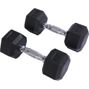 Endless Rubber Hex Dumbbells 6 kg Paar (Totaal 12 kg) - Zeshoekige Halters van IJzer & Rubber - Antislip Handgewichten voor Bodybuilding, Gewichtheffen, Krachttraining & Thuis Workouts - Duurzame Fitness Halters - Black Friday Deal 2025