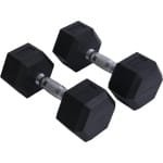 Endless Rubber Hex Dumbbells 8 kg Paar (Totaal 16 kg) - Zeshoekige IJzer & Rubber Halters - Antislip Handgewichten voor Bodybuilding, Krachttraining, Fitness & Thuis Workouts - Duurzame Professionele Gym Halters - Black Friday Deal 2025