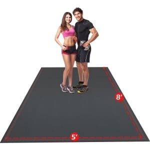 Extra grote yogamat 7 mm - antislip trainingsmat voor thuistraining, geschikt voor cardio en gewichtheffen