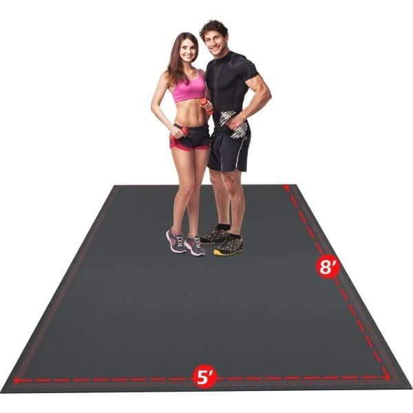 Extra grote yogamat 7 mm - antislip trainingsmat voor thuistraining, geschikt voor cardio en gewichtheffen
