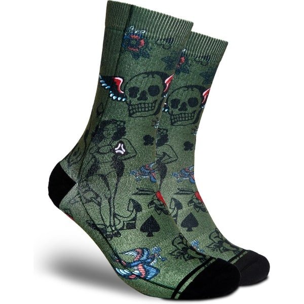 FLINCK Sportsokken - DARK Jokers Ink - Maat 42-44 - Unisex - Heren Sokken - Dames Sokken - Naadloze sokken - Crossfit Sokken - Hardloop Sokken - Fitness Sokken - Fietssokken