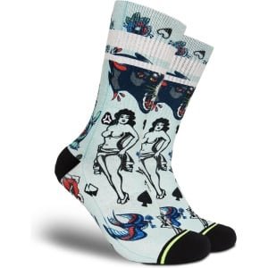 FLINCK Sportsokken - Gamblers Ink - Maat 42-44 - Unisex - Heren Sokken - Dames Sokken - Naadloze sokken - Crossfit Sokken - Hardloop Sokken - Fitness Sokken - Fietssokken