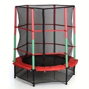 Fitness Trampoline - Mini Trampoline - Sporttrampoline - Rebounder - Hometrainer - 160 cm Diameter - Veiligheidsnet & Antislip Frame