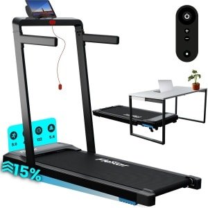 Flexar X1 Loopband - Inklapbaar - Wandelband met Hellingsfunctie - Incl. Tablethouder & Afstandsbediening - 1-8 km/u - Walking Pad voor Thuis