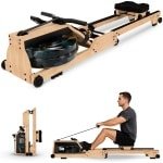 Flowsense RowForge Roeimachine Inklapbaar Waterweerstand Roeiapparaat - Roeitrainer Hout - Max 140KG - Gemakkelijke Montage