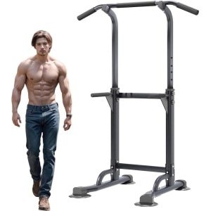 Goodivery ® Multifunctionele Vrijstaande Fitness Toren Met Verstelbare Hoogte Voor Krachttraining En Pull-Ups