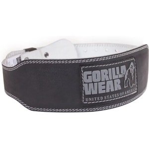 Gorilla Wear 4 Inch Leren Sportriem - Halterriem - Mannen - Krachttraining - Zwart - 2XL/3XL