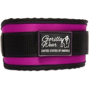 Gorilla Wear Womens Halterriem - Lifting Belt - Gewichtheffen - Krachttraining - Zwart/ Paars- L