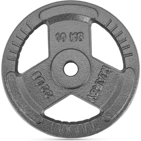 Gymtek® Halterschijf - 10 kg gewichten, ?30 mm - Halterschijven, Krachttraining, Home Gym, Fitness