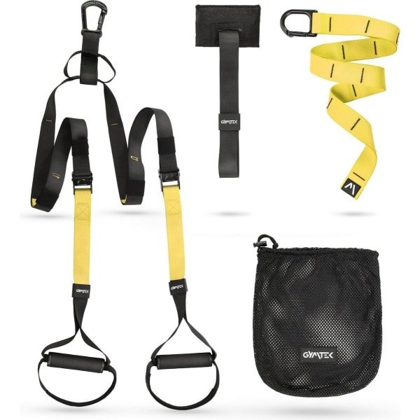 Gymtek® TRX Suspension Trainer Set - Weerstandsbandenset, Fitnessbanden, Weerstandsbanden, TRX Resistance Band - voor Fitness, Krachttraining, Fysiotherapie, Calisthenics, Crossfit