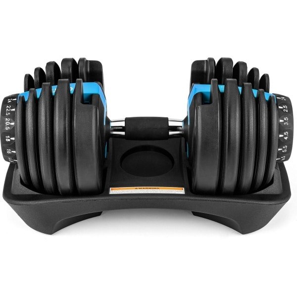 Gymtek® Verstelbare Halter - van 2,5 tot 24 kg - Halterschijven, Halterstangen voor Thuisgymnastiek, Krachttraining, Fitnessstudio, Workout