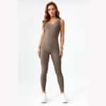 HARMONY JUMPSUIT Trainingspak maat L bruin fitness crossfit gym training