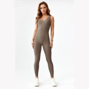 HARMONY JUMPSUIT Trainingspak maat L bruin fitness crossfit gym training