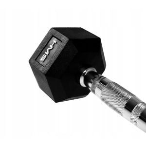 HMS HEX PRO Hantel 10kg - Gecoat Staal, Ideaal voor Krachttraining