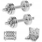 HMS STC15 Halterset 15kg - Chromen Gewichten voor Krachttraining