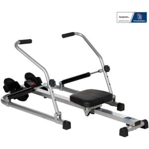 HOMCOM Roeitrainer - Staal - 129x70x70cm - Zwart, Grijs