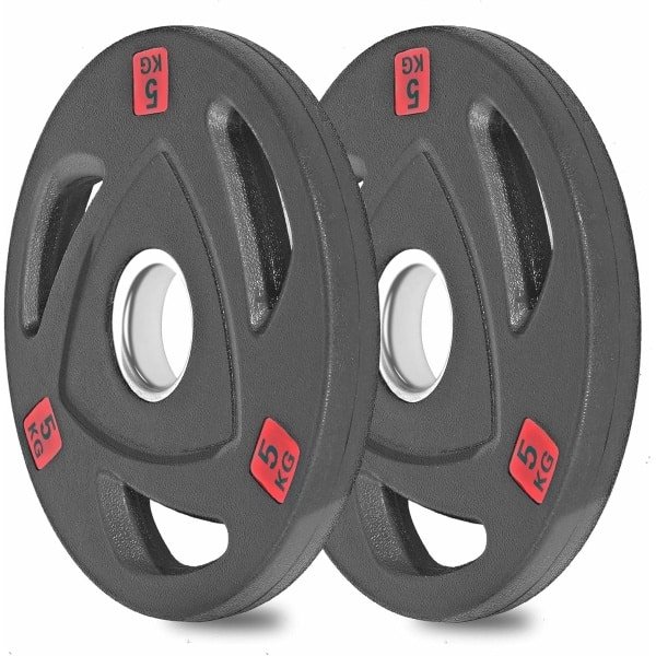 Haltergewicht set 50mm - rubberen halterschijven met stalen kern voor krachttraining