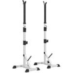 Halterrek Set van 2 - Haltersteunen 3 Niveaus - Verstelbaar in Hoogte -Power rack - Squat Rack - Halter Rek- tot 200 kg - Stalen Halteropslag -Halterstandaard - Fitness - Workout - Bodybuilding - Krachttraining