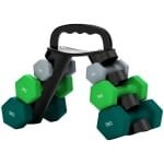 Halterset met Halterstandaard - Dumbells - Gewichten - Dumbells set van 6 Halters - Gewichten Fitness - 2 x 1 kg, 2 x 3 kg, 2 x 5 kg - Halter set voor Krachttraining, Workout, Gym - Meerkleurig
