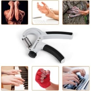 Handtrainer, handtrainingsapparaat, vingertrainer, verstelbaar hand-onderarm, trainingsapparaat, grip trainer met bereik voor krachttraining, fitness van 10 kg - 50 kg
