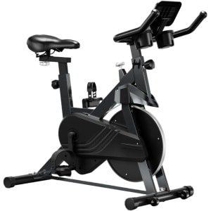 Hometrainer - Fitnessfiets - Trainingsfiets - Cardiofiets - Magnetische Weerstand - Verstelbaar Zadel - LCD-Display - Zilverachtig Zwart