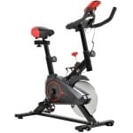 Hometrainer - Verstelbare Weerstand - LCD Scherm - Verstelbare Zitting - Max. Gebruikersgewicht 100 kg - Indoor Cycling Fietstrainer - Fitnessfiets - Zwart