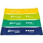 Hop-Sport Fitness Weerstandsbanden Set HS-L550RL - 4 Gymnastiekbanden van 500x50mm - Elastische Trainingsbanden voor Krachttraining, Yoga, Pilates, Fysiotherapie en Revalidatie