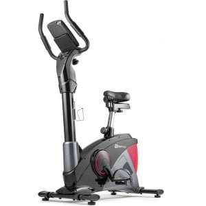 Hop-Sport HS-090H Hometrainer - Ergometer met Bluetooth en App-Besturing, 12 Trainingsprogramma's, 32 Weerstandsniveaus, Hartslagmeting en LCD-Scherm - Fitnessfiets voor Thuis - Rood