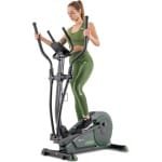 Hop-Sport HS-120C Prim Elektrisch-magnetische Crosstrainer voor thuisgebruik, ergonomische elliptische trainer met 14 kg vliegwiel, app-compatibiliteit, 12 trainingsprogramma's en 32 weerstandsniveaus