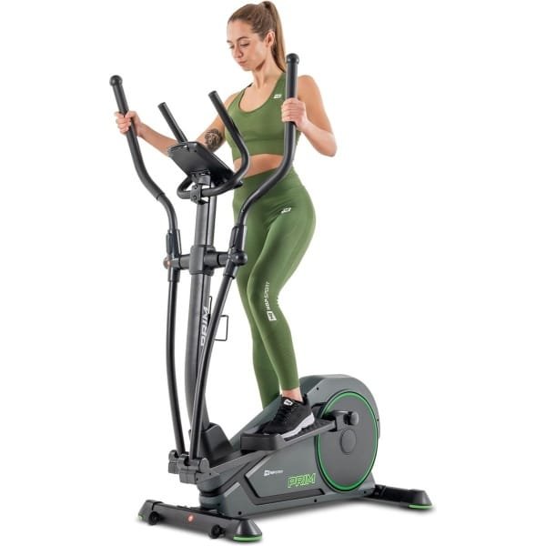 Hop-Sport HS-120C Prim Elektrisch-magnetische Crosstrainer voor thuisgebruik, ergonomische elliptische trainer met 14 kg vliegwiel, app-compatibiliteit, 12 trainingsprogramma's en 32 weerstandsniveaus