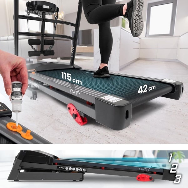 Hop-Sport HS-1500LB Vista - Elektrische Loopband - 12 Programma's - Hellingshoek 3 Levels - Met Massageapparaat - Bluetooth, compatibel met Kinomap & FitShow