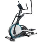 Hop-Sport HS-250CF Jucon elektrisch-magnetische crosstrainer, magnetische weerstand, 24 kg vliegwiel, opvouwbaar cardioapparaat, compatibel met training-apps en hartslagmeting, maximaal 150 kg belastbaar, Blauw