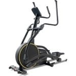 Hop-Sport HS-250CF Jucon elektrisch-magnetische crosstrainer, magnetische weerstand, 24 kg vliegwiel, opvouwbaar cardioapparaat, compatibel met training-apps en hartslagmeting, maximaal 150 kg belastbaar, Goud