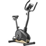Hop-Sport Hometrainer HS-2080 Spark fitnessergometer met hartslagsensoren en computer, magnetisch, fitnessbike, zwart-goud