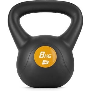 Hop-Sport Kettlebell HS-PB008KB vinylgewicht voor fitnessoefeningen en krachttraining in de homegym, gewicht 8 kg, gewicht voor cardiokrachttraining, fitness, bodybuildingtraining, gewichtheffen