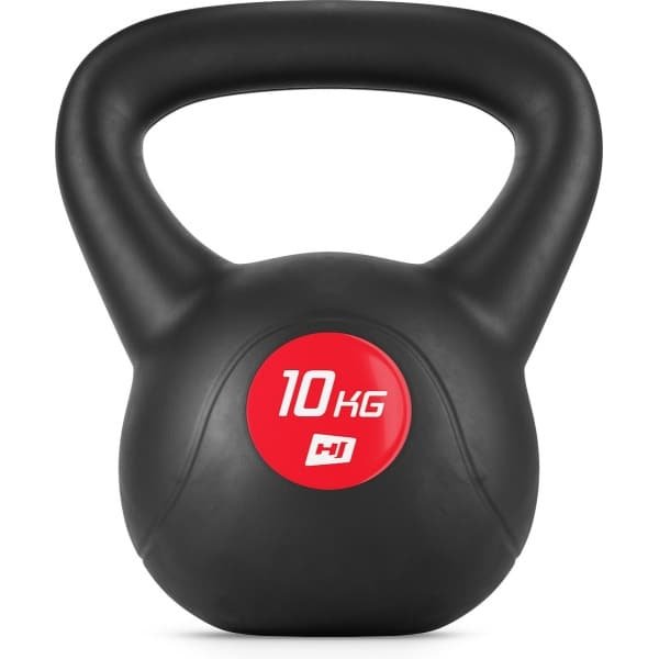 Hop-Sport Kettlebell HS-PB010KB vinylgewicht voor fitnessoefeningen en krachttraining in de homegym, gewicht 10 kg, gewicht voor cardiokrachttraining, fitness, bodybuildingtraining, gewichtheffen
