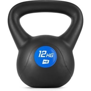 Hop-Sport Kettlebell HS-PB012KB vinylgewicht voor fitnessoefeningen en krachttraining in de homegym, gewicht 12 kg, gewicht voor cardiokrachttraining, fitness, bodybuildingtraining, gewichtheffen