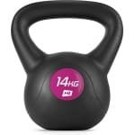 Hop-Sport Kettlebell HS-PB014KB vinylgewicht voor fitnessoefeningen en krachttraining in de homegym, gewicht 14 kg, gewicht voor cardiokrachttraining, fitness, bodybuildingtraining, gewichtheffen