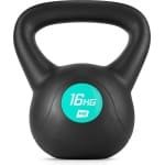 Hop-Sport Kettlebell HS-PB016KB vinylgewicht voor fitnessoefeningen en krachttraining in de homegym, gewicht 16 kg, gewicht voor cardiokrachttraining, fitness, bodybuildingtraining, gewichtheffen
